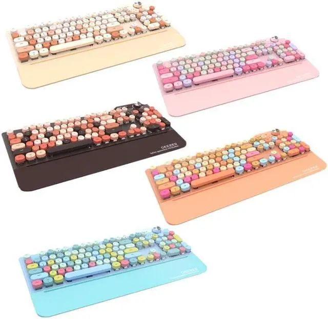 Alt view image 2 of 7 - Mofii GEEZER G7 107 Keys Wired / Wireless / Bluetooth Three Mode Mechanical Keyboard, Cable Length: 1.5m (Brown)