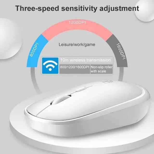 Alt view image 5 of 7 - ZGB 8820 Candy Color Wireless Keyboard + Mouse Set (White)