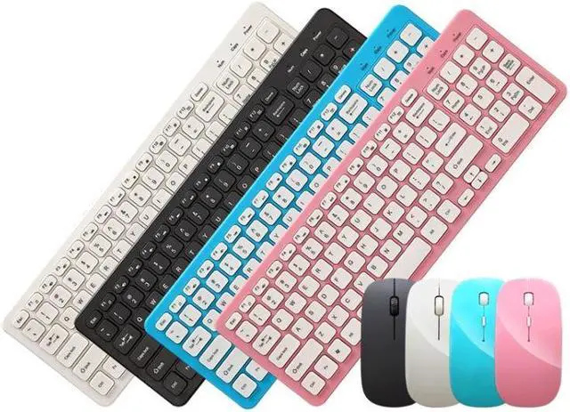 Alt view image 2 of 6 - MLD-568 Office Gaming Mute Wireless Mouse Keyboard Set MLD-568 White (White)