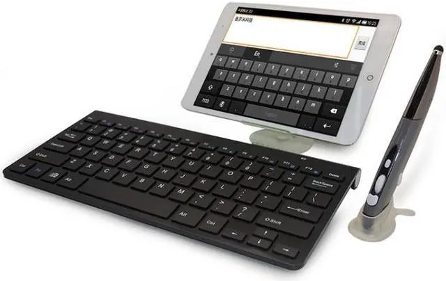 Alt view image 5 of 6 - KM-909 2.4GHz Smart Stylus Pen Wireless Optical Mouse + Wireless Keyboard Set (Black)