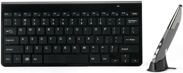 Alt view image 2 of 6 - KM-909 2.4GHz Smart Stylus Pen Wireless Optical Mouse + Wireless Keyboard Set (Black)