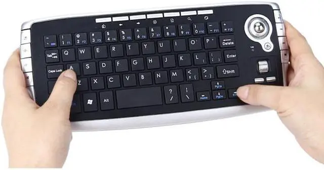 Alt view image 2 of 6 - MY-10 2.4G 78 Keys 1200 DPI Mini Wireless Trackball Keyboard Wireless Keyboard And Mouse Set