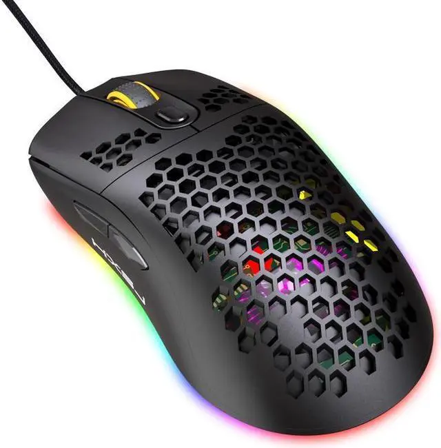 Alt view image 2 of 7 - HXSJ X600 6 Keys RGB Luminous Macro Programming Wired Gaming Mouse, Size:X600 (Black)
