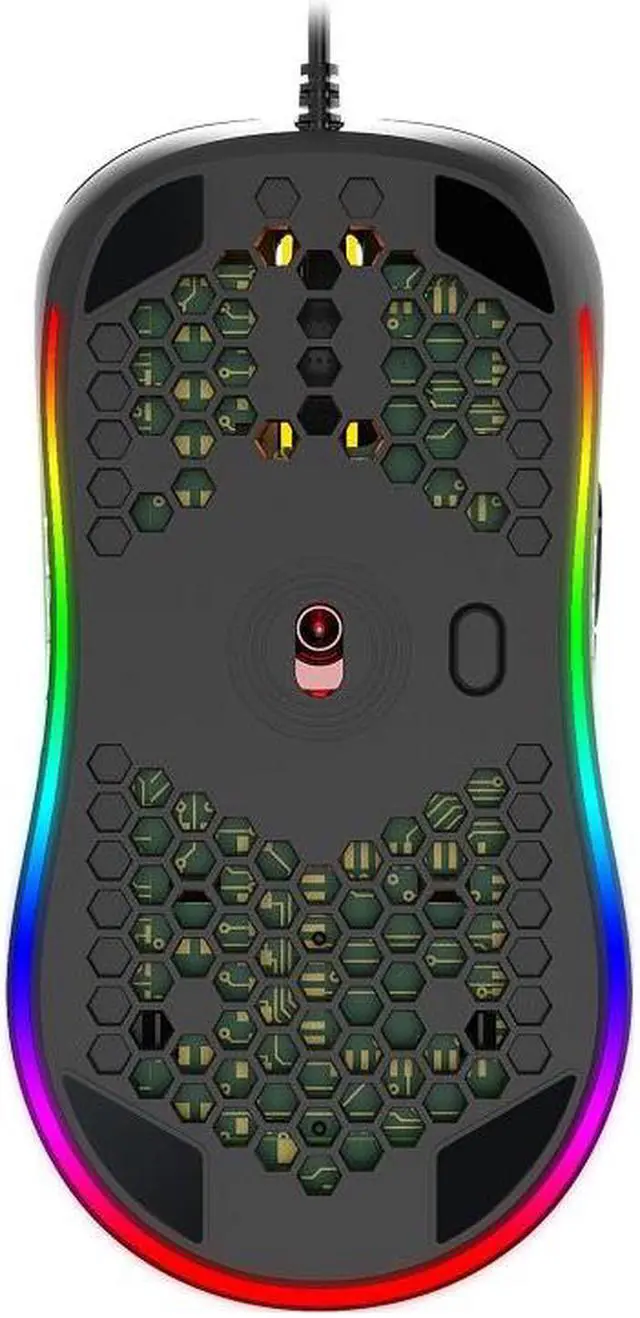 Alt view image 3 of 7 - HXSJ X600 6 Keys RGB Luminous Macro Programming Wired Gaming Mouse, Size:X600 (Black)