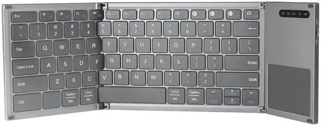 Alt view image 3 of 6 - B066S Multi-function Ultra-thin Mini Wireless Three Fold Bluetooth Keyboard