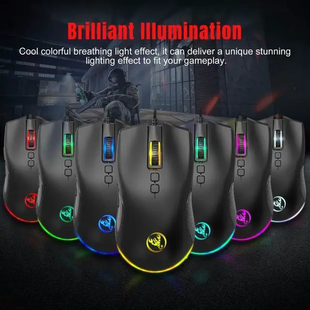 Alt view image 7 of 7 - HXSJ P8+V100+A883 Keyboard Mouse Converter + One-handed Keyboard + Programming Gaming Mouse Set P8+V100+A883