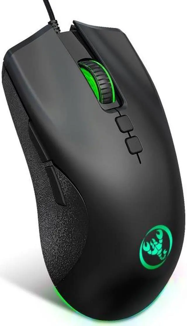 Alt view image 3 of 7 - HXSJ A883 7 Keys 6400DPI RGB Light Mechanical Gaming Wired Mouse