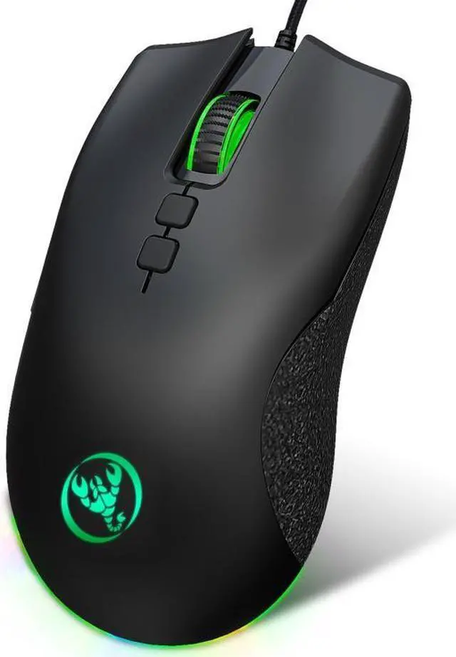 Alt view image 4 of 7 - HXSJ A883 7 Keys 6400DPI RGB Light Mechanical Gaming Wired Mouse