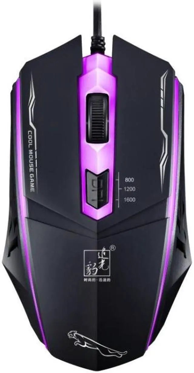 Alt view image 2 of 7 - Chasing Leopard 199 USB 1600DPI Three-speed Adjustable LED Backlight Wired Optical Gaming Mouse, Length: 1.3m (Black)