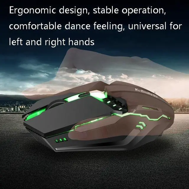 Alt view image 6 of 7 - 2 PCS K-Snake M11 4 Keys 1600DPI Luminous Game Wired Mouse Notebook Desktop USB Wired Mouse, Cable Length: 1.5m