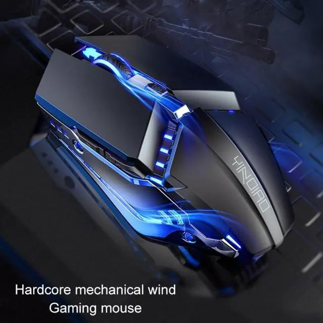 Alt view image 4 of 6 - YINDIAO 6 Keys Gaming Office USB Mechanical Wired Mouse (Black)