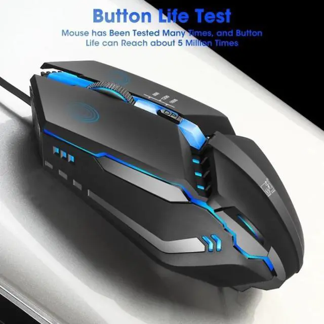 Alt view image 2 of 7 - ZGB K3 USB RGB Streamer Wired Gaming Mouse(Black)