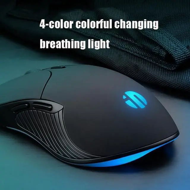 Alt view image 7 of 7 - Inphic PB1 Business Office Mute Macro Definition Gaming Wired Mouse, Cable Length: 1.5m, Colour: Matte White Breathing Light Matte White Breathing Light