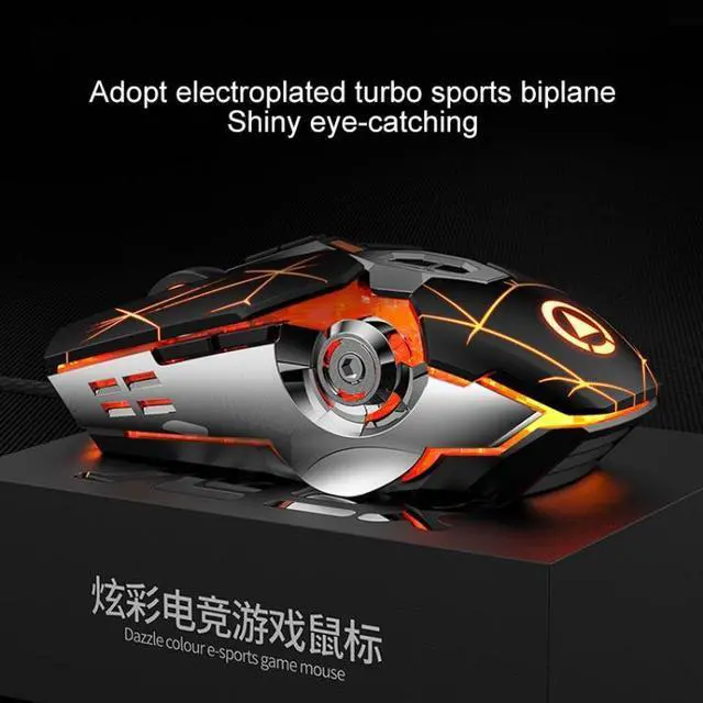 Alt view image 4 of 7 - YINDIAO 3200DPI 4-modes Adjustable 7-keys RGB Light Wired Gaming Mechanical Mouse, Style: Silent Version (White)
