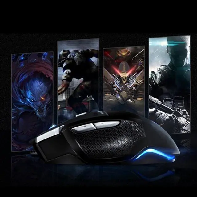 Alt view image 7 of 7 - AULA Series SoulKiller II Colourful Light 7D Optical Competitive USB Wired Game Mouse, Maximum Resolution of 3500 DPI(Black)