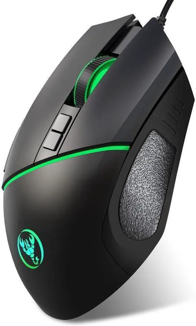 Alt view image 3 of 7 - HXSJ A876 Wired Mouse Colorful Synchronous Light Emission 6400dpi Adjustable Light Gaming Mouse, Length: 150cm