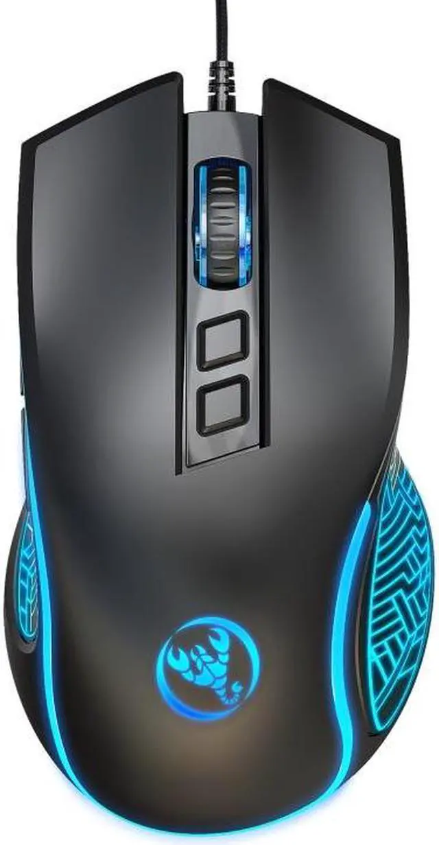 Alt view image 2 of 7 - HXSJ X100 7-buttons 3600 DPI Cool Glowing Wired Gaming Mouse, Cable Length: 1.5m (Black)