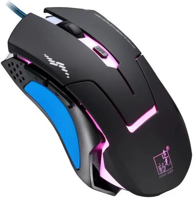 Alt view image 3 of 7 - Chasing Leopard T7 USB 6-keys 2400DPI Three-speed Adjustable Backlight Wired Optical Gaming Mouse Built-in Counter Weight, Length: 1.8m