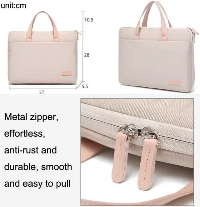 Alt view image 3 of 7 - For MacBook 13.3-14 Inches MAHOO 10188 Ultra-Thin Hand Computer Bag Messenger Laptop Bag, Color: Dark Blue+Black PU Power Bag Dark Blue+Black PU Power Bag