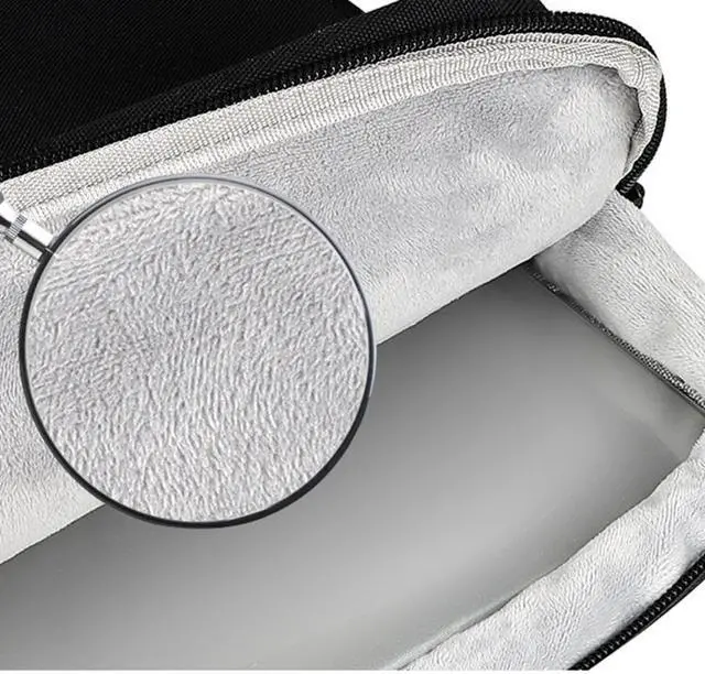 Alt view image 4 of 7 - ST11 Polyester Thickened Laptop Bag with Detachable Shoulder Strap, Size:15.6 inch 15.6 inch (with Strap) (Silver Gray)