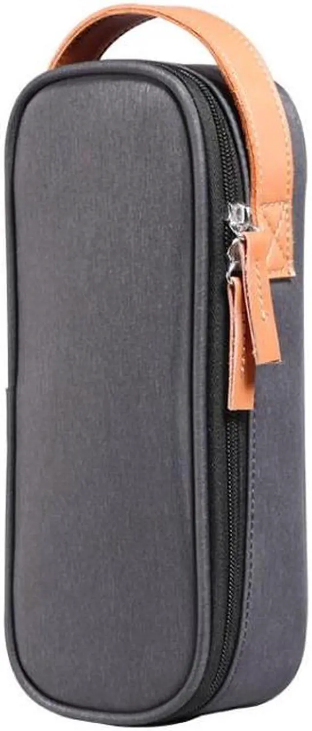 Alt view image 2 of 7 - Multi-function Headphone Charger Data Cable Storage Bag, Ultra Fiber Portable Power Pack, Size: M, 16.5x6x23.5cm (Blue) Black