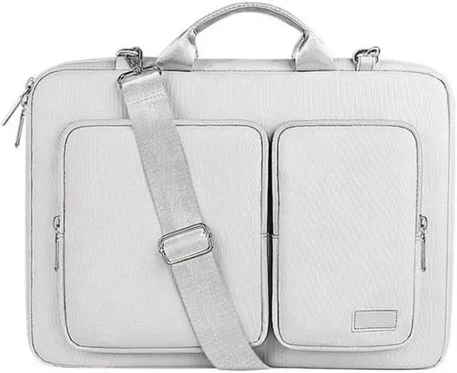 Main image of ST11 Polyester Thickened Laptop Bag with Detachable Shoulder Strap, Size:15.6 inch 15.6 inch (with Strap) (Silver Gray)