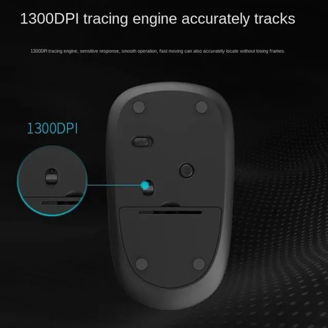 Alt view image 3 of 7 - Rapoo M200G 1300 DPI 3 Keys Silent Wireless Mouse(Blue)