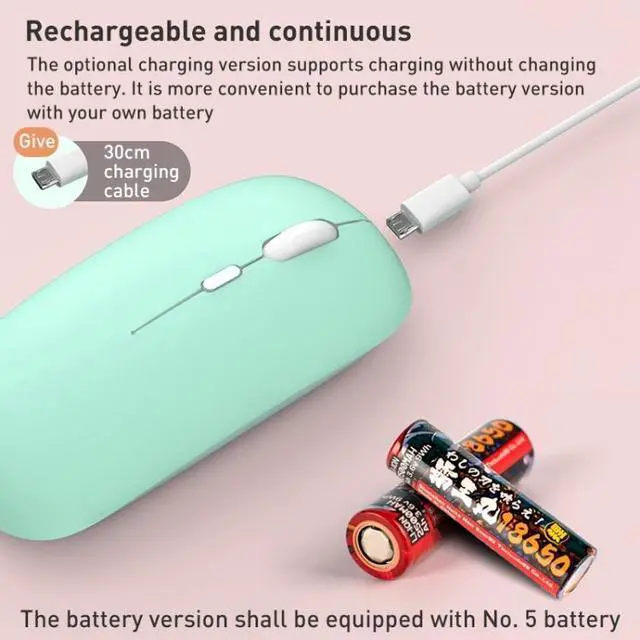 Alt view image 4 of 5 - FOREV FVW312 1600dpi Bluetooth 2.4G Wireless Dual Mode Mouse Bluetooth + 2.4G(Pink) (Pink)