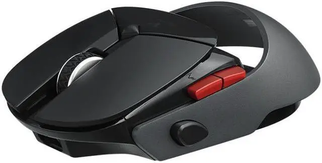 Alt view image 2 of 7 - Rapoo VT960 1600 DPI 7 Keys Dual Mode Macro Programmable Symphony RGB Backlit Wireless Gaming Mouse (Black)