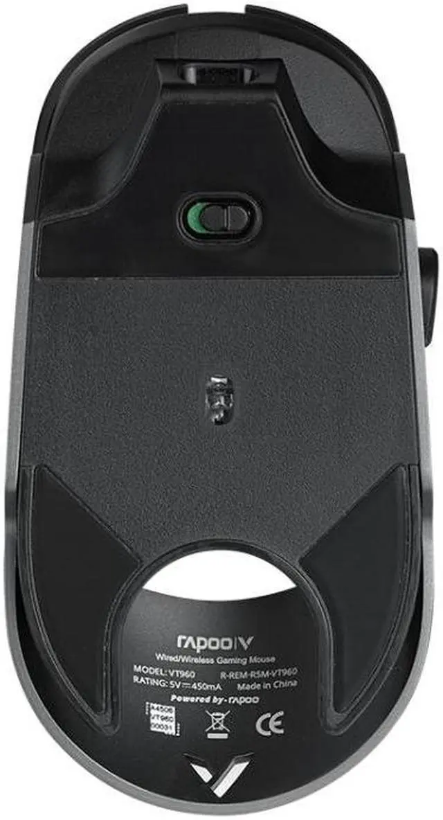 Alt view image 3 of 7 - Rapoo VT960 1600 DPI 7 Keys Dual Mode Macro Programmable Symphony RGB Backlit Wireless Gaming Mouse (Black)
