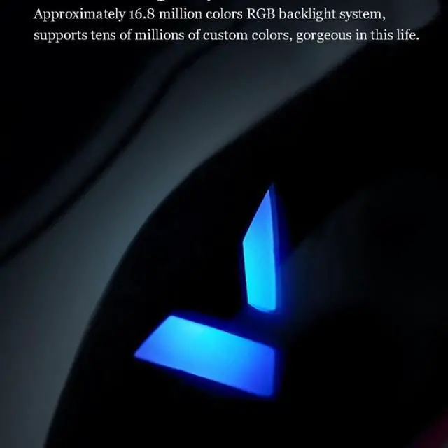 Alt view image 6 of 7 - Rapoo VT960 1600 DPI 7 Keys Dual Mode Macro Programmable Symphony RGB Backlit Wireless Gaming Mouse (Black)