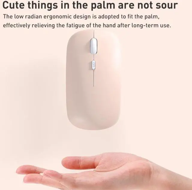 Alt view image 2 of 5 - FOREV FVW312 1600dpi Bluetooth 2.4G Wireless Dual Mode Mouse Bluetooth + 2.4G(Pink) (Pink)
