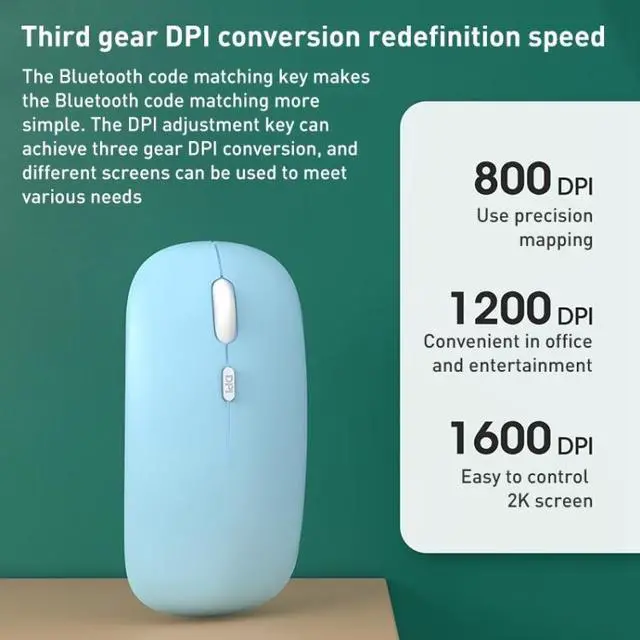 Alt view image 3 of 5 - FOREV FVW312 1600dpi Bluetooth 2.4G Wireless Dual Mode Mouse Bluetooth + 2.4G(Pink) (Pink)