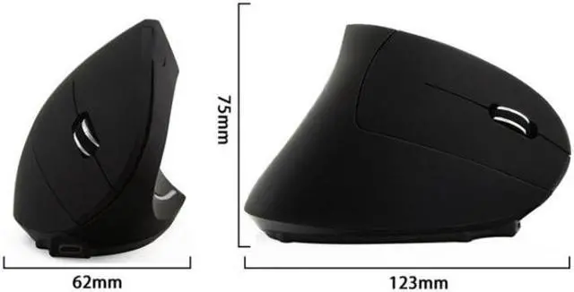 Alt view image 3 of 6 - JS-5D 6 Keys 2.4G Ergonomic Vertical Mouse Cross-Border Wireless Charging Mouse (Wireless Charging Type)