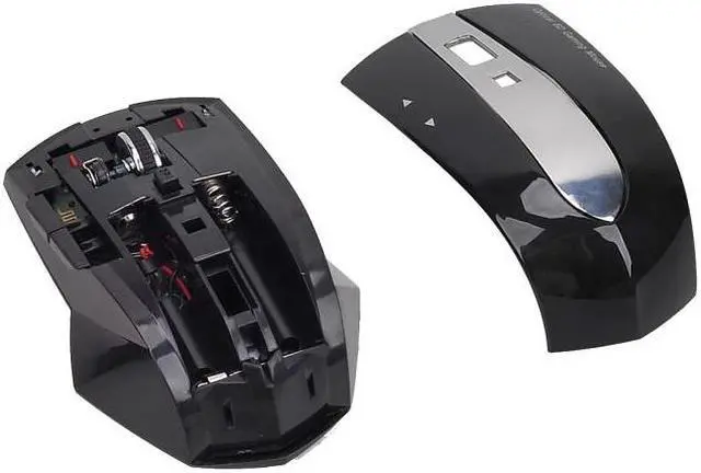 Alt view image 2 of 6 - MZ-011 2.4GHz 1600DPI Wireless Rechargeable Optical Mouse with HUB Function (Black Silver)