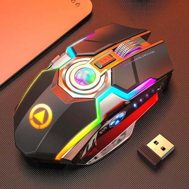 Main image of YINDIAO A5 2.4GHz 1600DPI 3-modes Adjustable Rechargeable RGB Light Wireless Silent Gaming Mouse (Black)