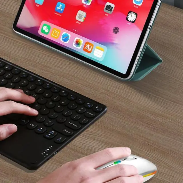 Alt view image 7 of 7 - Y20 4 Keys Colorful Glow Charging Mute Mouse Notebook Game Wireless Mouse, Colour: 2.4G + Bluetooth (Silver) 2.4G + Bluetooth (Silver)