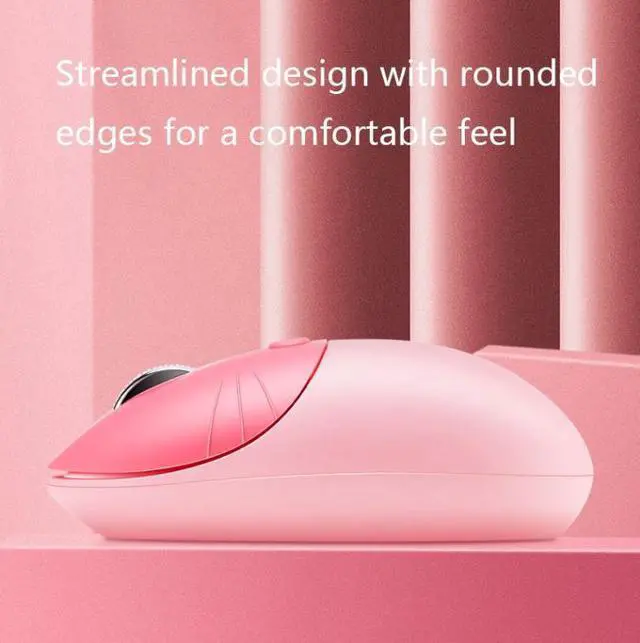 Alt view image 4 of 7 - M3 3 Keys Cute Silent Laptop Wireless Mouse, Spec: Bluetooth Wireless Version (Pink) Bluetooth Wireless Version (Pink)