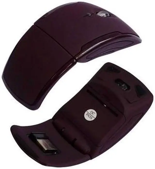 Alt view image 2 of 5 - Wireless 2.4GHz 1600dpi Folding Wireless Optical Mouse (Black)