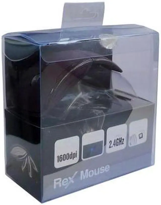 Alt view image 5 of 5 - Wireless 2.4GHz 1600dpi Folding Wireless Optical Mouse (Black)