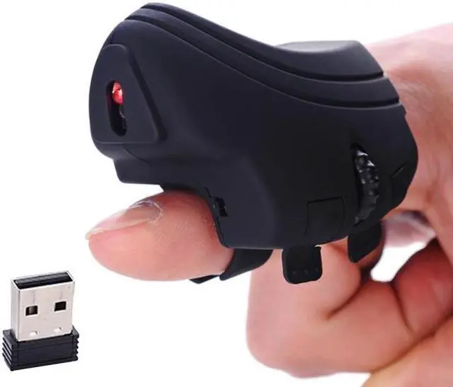 Main image of GM306 2.4GHz Wireless Finger Lazy Mouse with USB Receiver GM306 2.4GHz Wireless (Black)