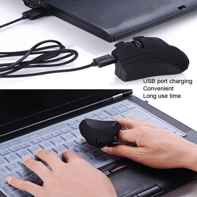Alt view image 5 of 6 - GM306 2.4GHz Wireless Finger Lazy Mouse with USB Receiver GM306 2.4GHz Wireless (Black)