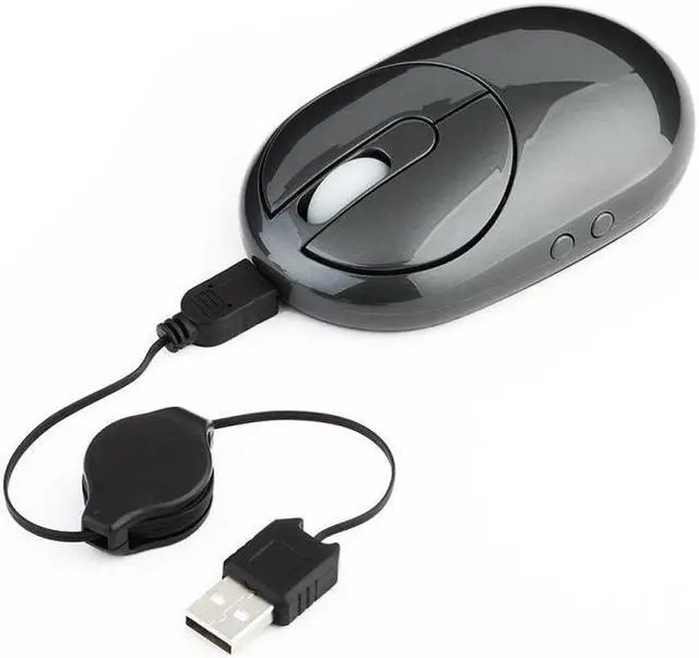 Alt view image 3 of 6 - MZ-012 2.4G 1200 DPI Wireless Rechargeable Optical Mouse with 3 Ports USB HUB / Charging Dock (Blue) Black