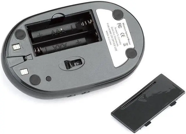 Alt view image 6 of 6 - MZ-012 2.4G 1200 DPI Wireless Rechargeable Optical Mouse with 3 Ports USB HUB / Charging Dock (Blue) Black