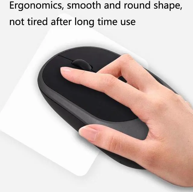 Alt view image 5 of 7 - M030 4 Keys 1600DPI Laptop Office Mute Mouse, Style: Double Mode (Black) Double Mode (Black)