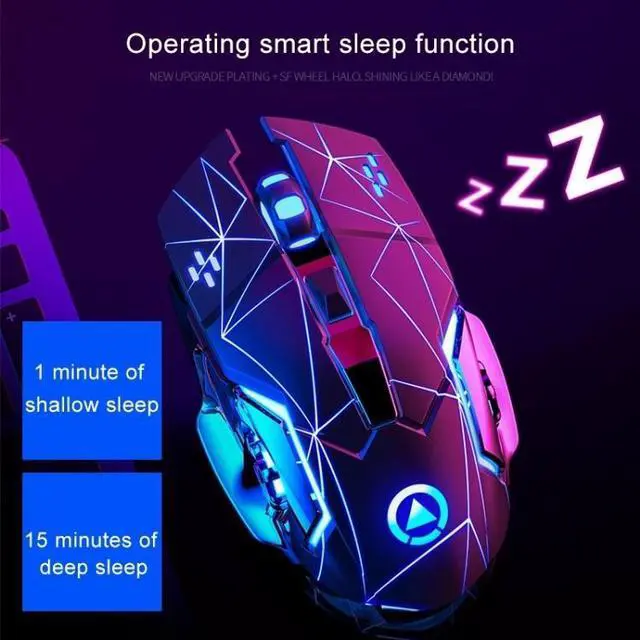 Alt view image 6 of 7 - YINDIAO A4 2.4GHz 1600DPI 3-modes Adjustable Rechargeable Wireless Silent Gaming Mouse (Style 2)
