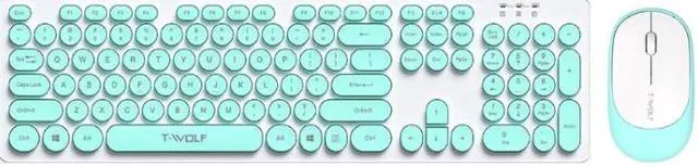 Main image of T-WOLF TF770 Mechanical Feel Wireless Gaming Keyboard And Mouse Set (Blue) Black