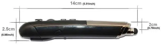 Alt view image 6 of 7 - PR-08 2.4G Innovative Pen-style Handheld Wireless Smart Mouse, Effective Distance: 10m(Black)