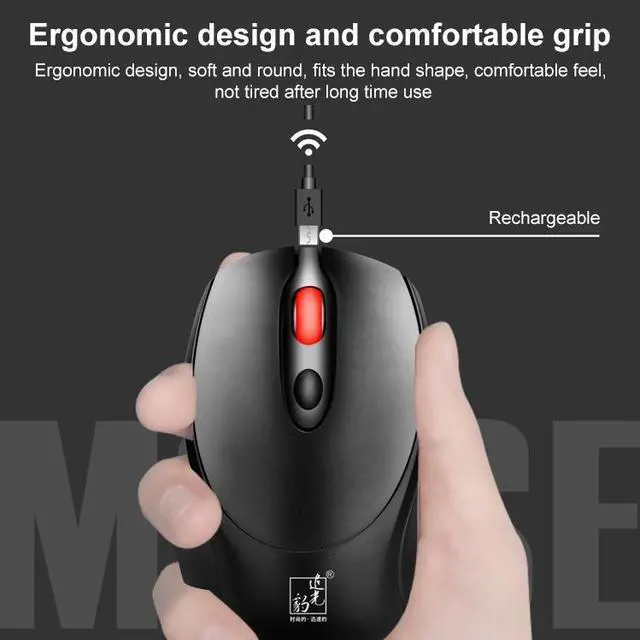 Alt view image 7 of 7 - ZGB 361 2.4G Wireless Chargeable Mini Mouse 1600dpi (White)