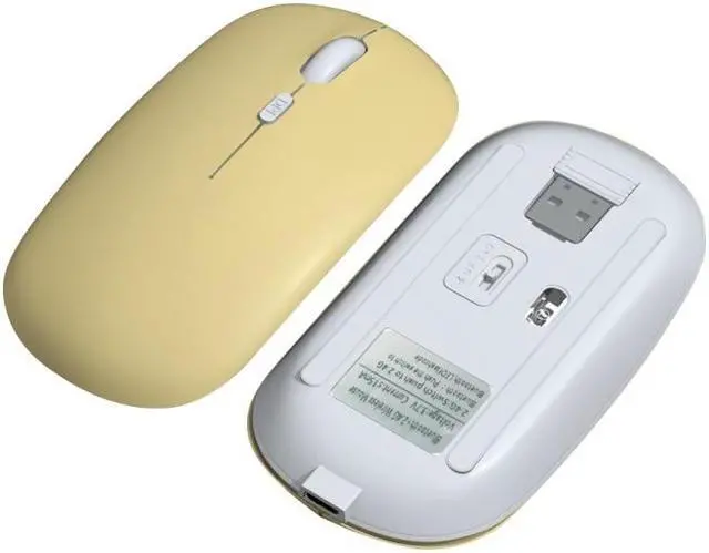 Main image of FOREV FVW312 1600dpi Bluetooth 2.4G Wireless Dual Mode Mouse Bluetooth + 2.4G(Yellow) (Yellow)